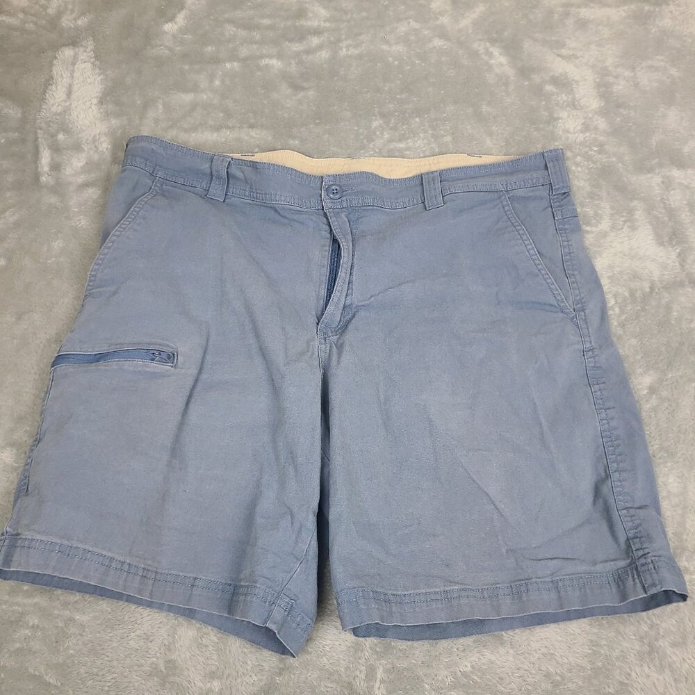 Columbia Shorts Mens 40 Gray Flat Front Lightweight 9" Chino Outdoors‎ Hiking